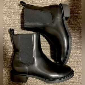 Faux Leather Chelsea Boot